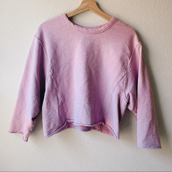 Universal Thread Tops - Purple Universal Thread Cropped Sweatshirt